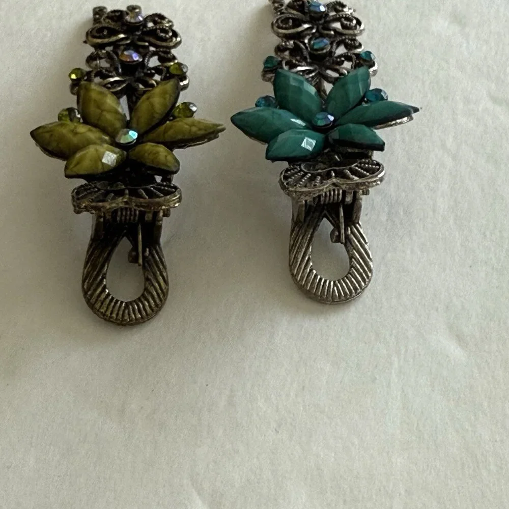 Vintage Flower Hair Clip Clamp Filigree Hair Decor 3